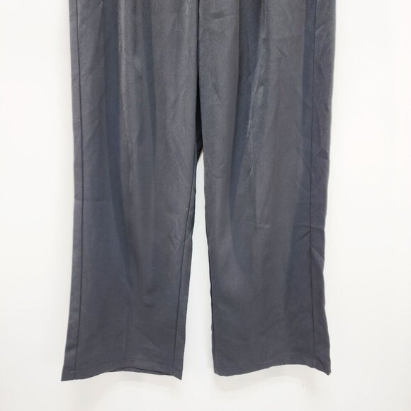Black Wide-Leg High-Waisted Womens dress Pants Size Small With Pleats & Zip Clos - Picture 6 of 9